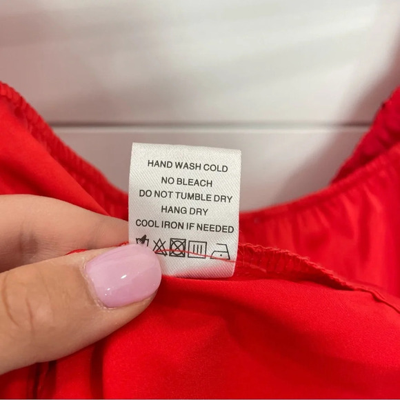 Superdown Lesley Tie Front Top in Red XS - Picture 12 of 12